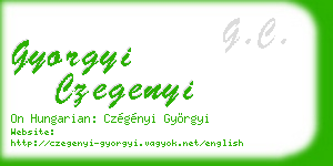 gyorgyi czegenyi business card