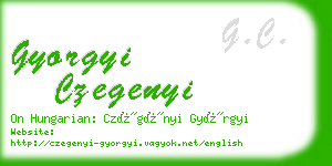 gyorgyi czegenyi business card